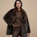 Langer Kunstfellmantel für Damen | Kuschelig & Elegant