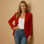 Einreihiger Blazer für Damen | Taillierte Silhouette | Normale Länge