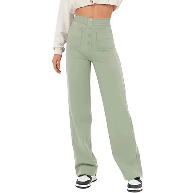 Clara Mode Elegante High-Waist Wide Leg Hose Damen – Apparel & Accessories > Clothing > Pants > Trousers für Damen (Women > Bottoms > Trousers > Wide Leg Trousers)