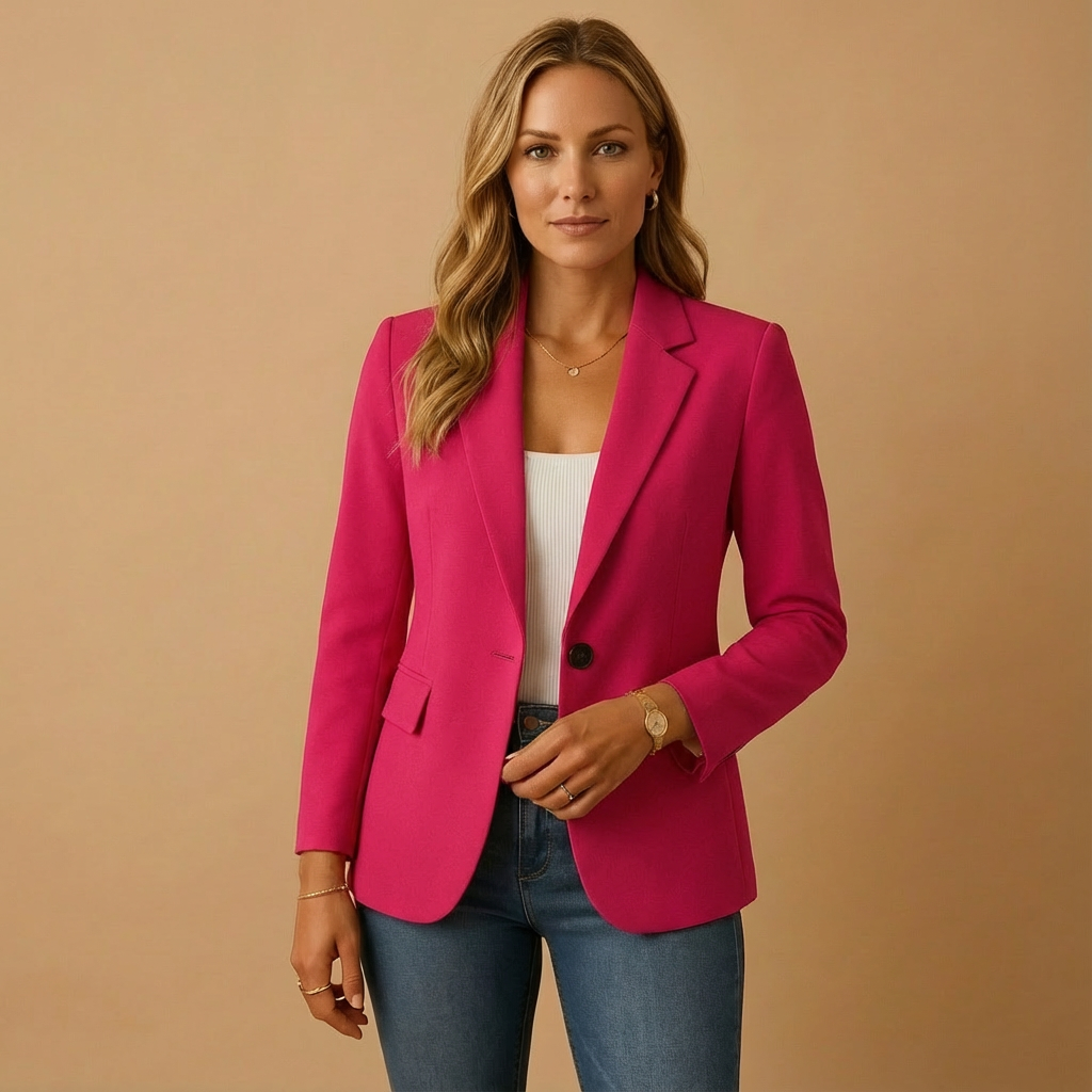 Einreihiger Blazer für Damen | Taillierte Silhouette | Normale Länge