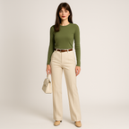 Clara Mode Stilvolle High-Waist Palazzo Hose Damen – Apparel & Accessories > Clothing > Pants > Trousers für Damen (Women > Clothing > Pants > Palazzo Pants)
