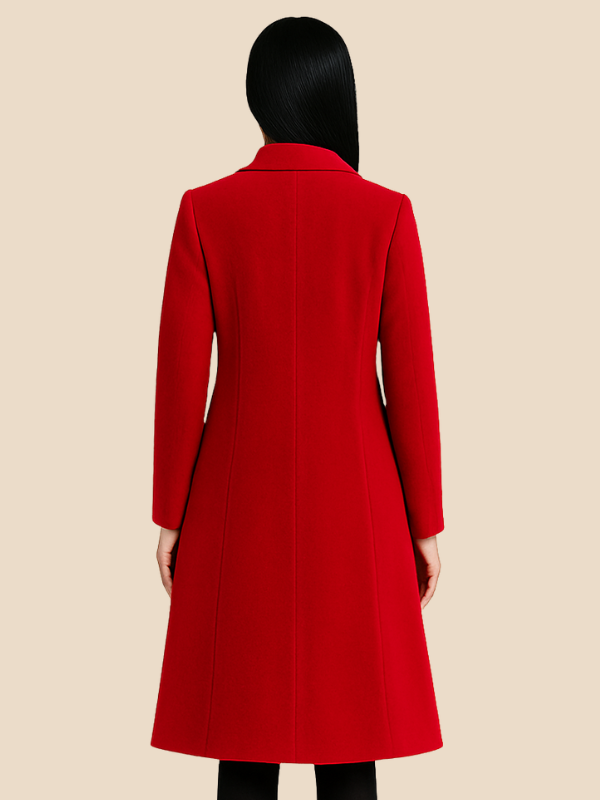 Divisha | Women's Long Woolen Coat Elegant & Warm Winter Outerwear