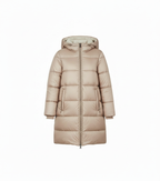 Damen-Wintermantel mit Kapuze | Langer Steppmantel | Warm gefüttert & wasserabweisend