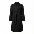 Eleganter Damen Maxi-Mantel – Langer Wintermantel Mit Doppelreiher & Bindegürtel Für Herbst/Winter