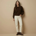 Wool Blend Crewneck Jumper | Soft Knit | Relaxed Fit