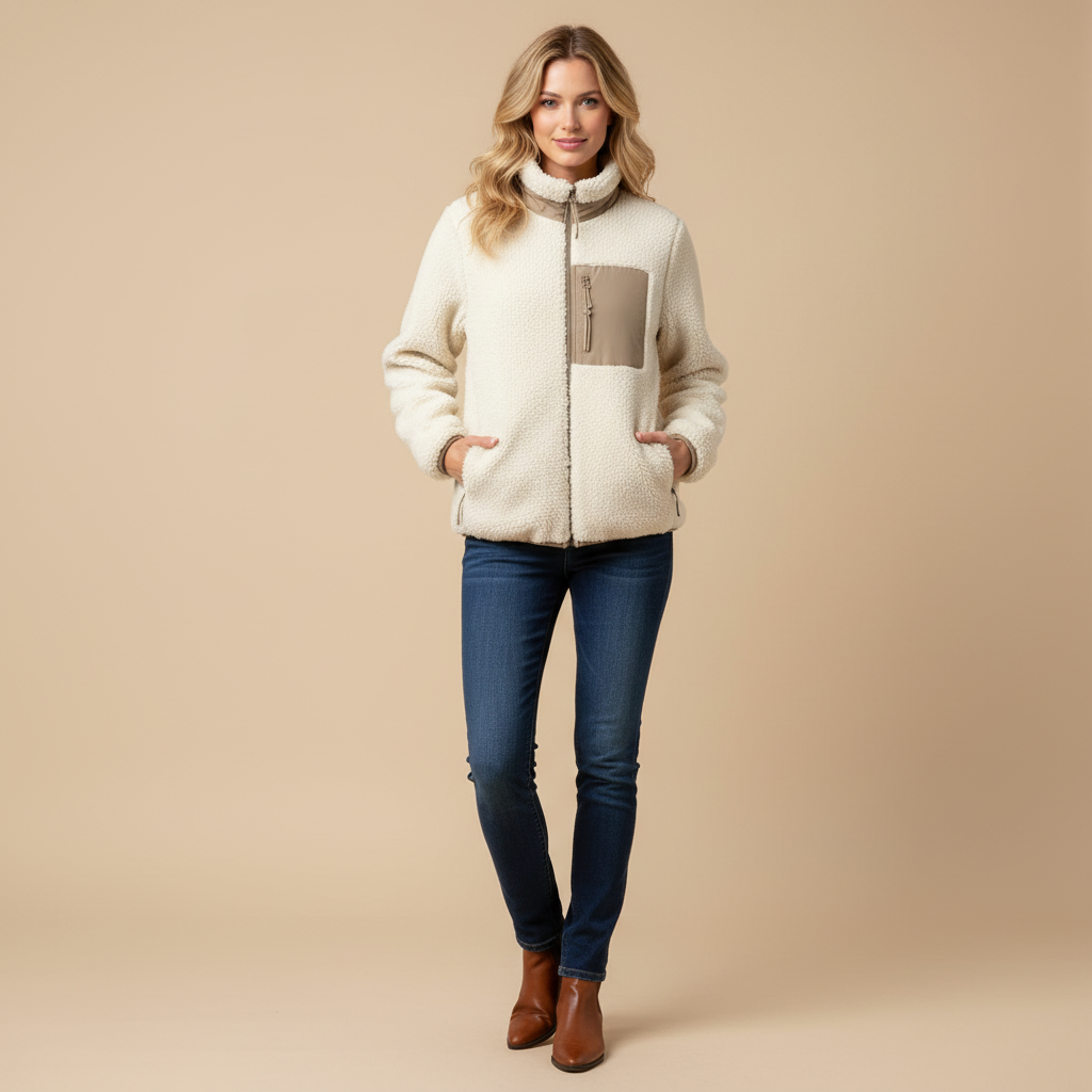 Teddy-Fleece Winterjacke für Damen | Kuschelig Weich & Winddicht