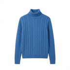 Premium Zopfstrick-Rollkragenpullover für Damen | Weicher Winterstrick | Figurnahe Passform