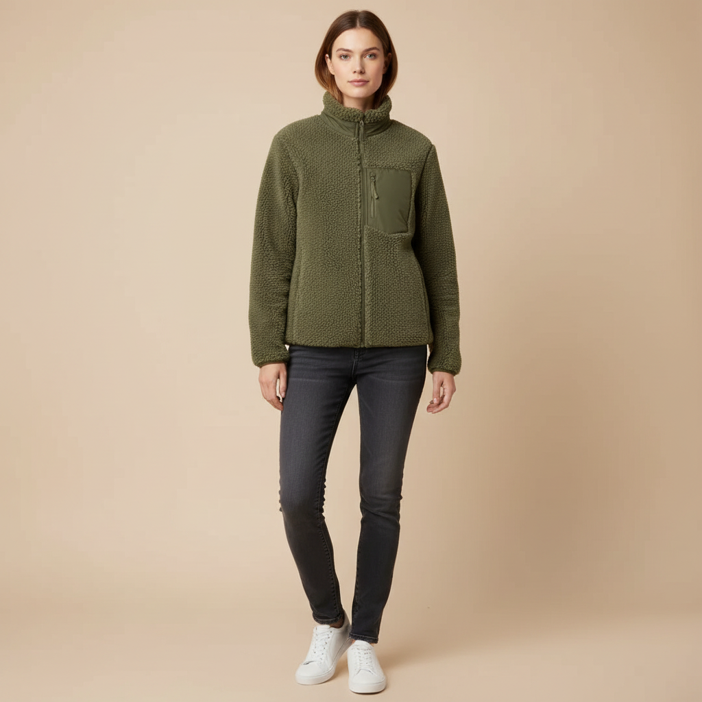 Teddy-Fleece Winterjacke für Damen | Kuschelig Weich & Winddicht