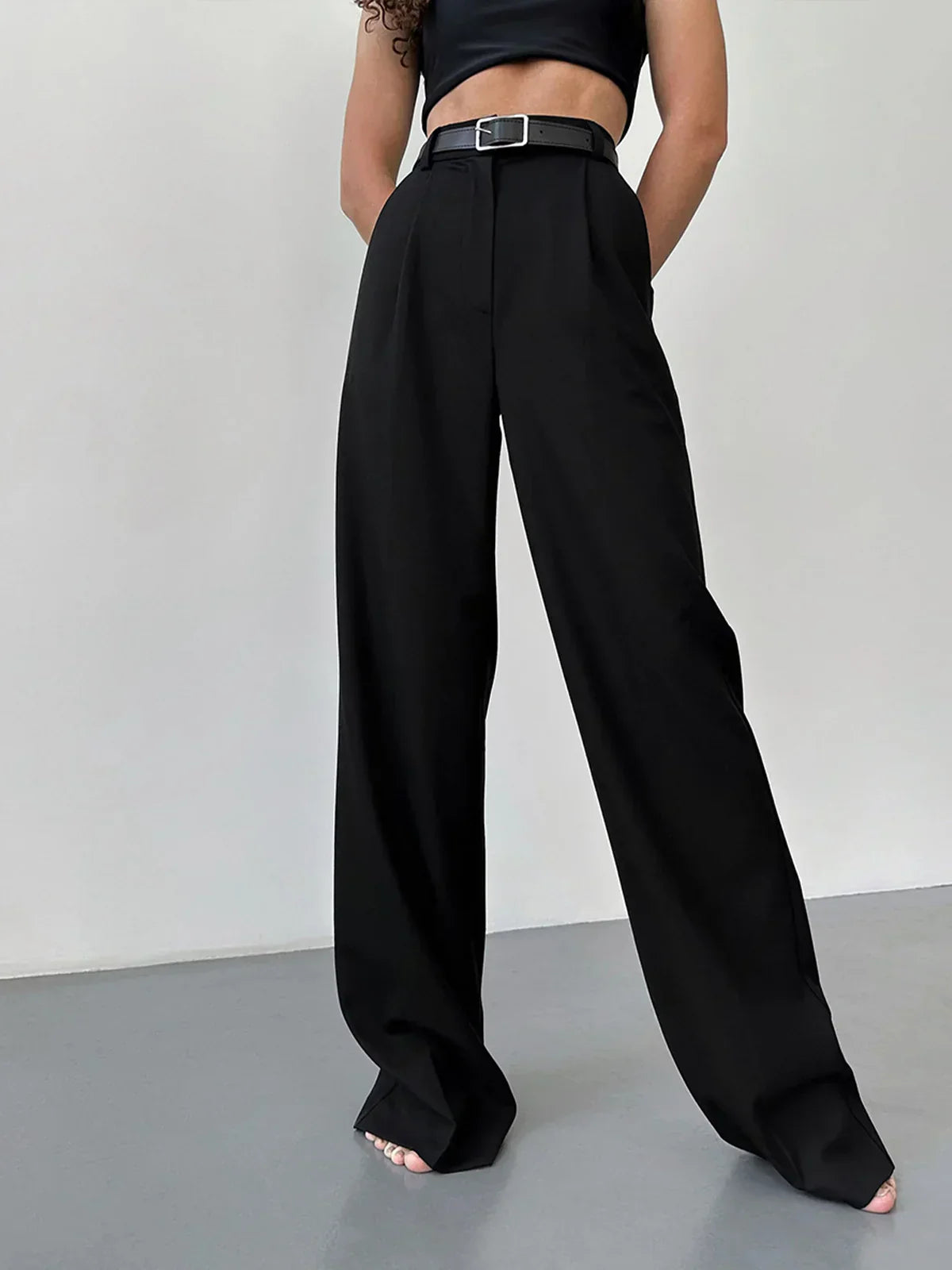 Clara Mode Elegante Wide Leg Hose Damen – Apparel & Accessories > Clothing > Pants > Trousers für Damen (Women > Bottoms > Trousers > Wide Leg Trousers)