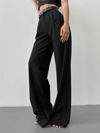 Clara Mode Elegante Wide Leg Hose Damen – Apparel & Accessories > Clothing > Pants > Trousers für Damen (Women > Bottoms > Trousers > Wide Leg Trousers)