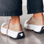 Clara Mode Moderne Canvas Platform Sneaker Damen – Apparel & Accessories > Shoes > Sneakers für Damen (Women > Shoes > Sneakers > Platform Sneakers)
