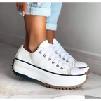 Clara Mode Moderne Canvas Platform Sneaker Damen – Apparel & Accessories > Shoes > Sneakers für Damen (Women > Shoes > Sneakers > Platform Sneakers)
