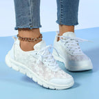 Clara Mode Atmungsaktive Mesh Sneaker Damen – Apparel & Accessories > Shoes > Sneakers für Damen (Women > Shoes > Sneakers > Low Top Sneakers)
