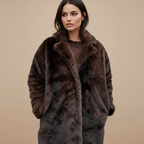 Langer Kunstfellmantel für Damen | Kuschelig & Elegant