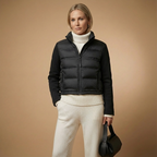 Kurze Pufferjacke für Damen | Frontreißverschluss | Cropped Fit