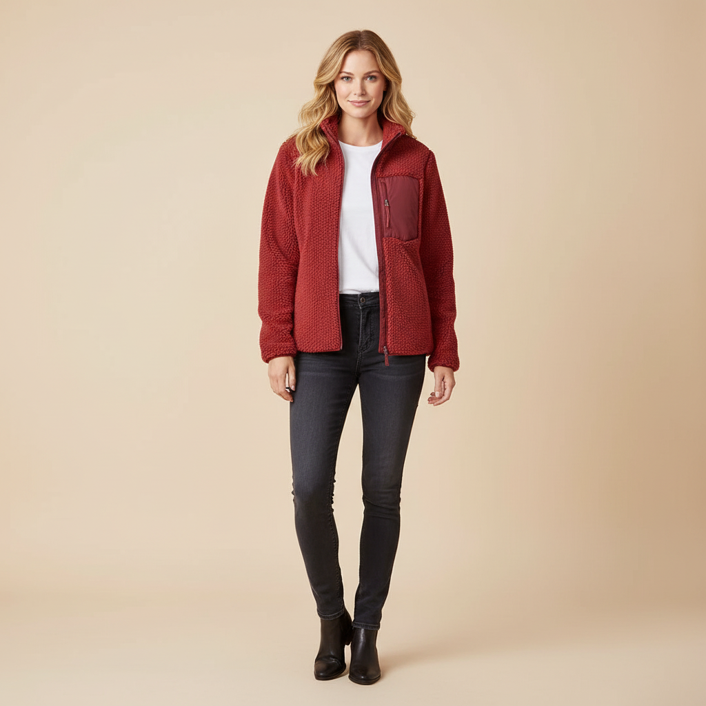 Teddy-Fleece Winterjacke für Damen | Kuschelig Weich & Winddicht