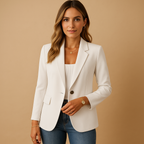 Clara Mode Single Button Fitted Blazer | Minimalist Silhouette | Regular Length – für Damen (Women > Clothing > Blazers > Single-Breasted Blazers)