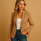 Clara Mode Single Button Fitted Blazer | Minimalist Silhouette | Regular Length – für Damen (Women > Clothing > Blazers > Single-Breasted Blazers)